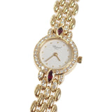ショパール Chopard ラウンド 10/6353-21 腕時計 K18イエローゴールド ダイヤモンド ルビー クオーツ ホワイト文字盤 レディース【中古】【Aランク】