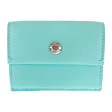 ティファニー TIFFANY&Co. コンパクトウォレット 三つ折り財布 レザー ティファニーブルー シルバー金具 レディース【中古】【Aランク】