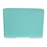 ティファニー TIFFANY&Co. コンパクトウォレット 三つ折り財布 レザー ティファニーブルー シルバー金具 レディース【中古】【Aランク】