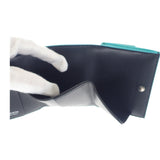 ティファニー TIFFANY&Co. コンパクトウォレット 三つ折り財布 レザー ティファニーブルー シルバー金具 レディース【中古】【Aランク】