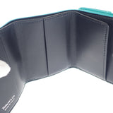 ティファニー TIFFANY&Co. コンパクトウォレット 三つ折り財布 レザー ティファニーブルー シルバー金具 レディース【中古】【Aランク】