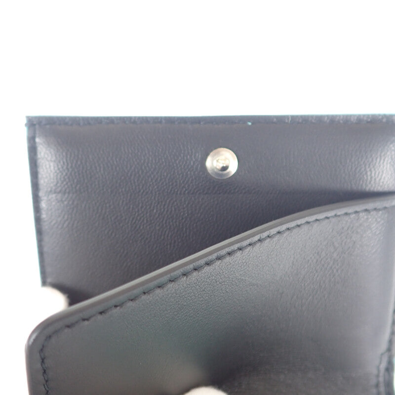 ティファニー TIFFANY&Co. コンパクトウォレット 三つ折り財布 レザー ティファニーブルー シルバー金具 レディース【中古】【Aランク】