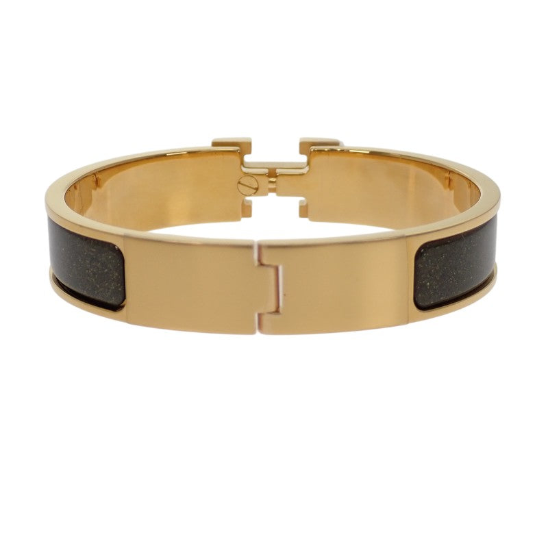 エルメス HERMES エナメルブレスレット クリックH グリッターPM H700015F G1PM ブレスレット GP グリッター ノワール・ドレ ゴールド金具 レディース【中古】【Aランク】