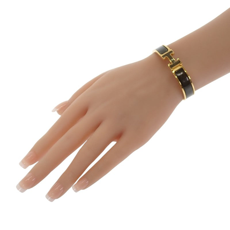 エルメス HERMES エナメルブレスレット クリックH グリッターPM H700015F G1PM ブレスレット GP グリッター ノワール・ドレ ゴールド金具 レディース【中古】【Aランク】