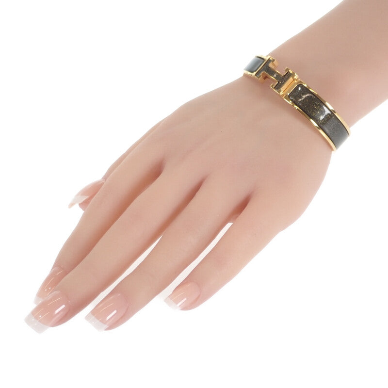 エルメス HERMES クリックH グリッターPM H700015F_G1PM ブレスレット GP ノワール・ドレ ゴールド金具 レディース【中古】【Sランク】