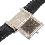 ジャガールクルト JAEGAER LECOULTRE レベルソ クラシック 250.3.86 腕時計 K18ホワイトゴールド レザー 手巻き ブラック文字盤 メンズ【中古】【Aランク】