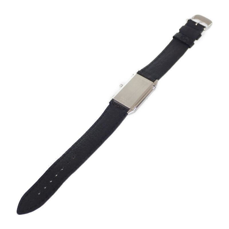ジャガールクルト JAEGAER LECOULTRE レベルソ クラシック 250.3.86 腕時計 K18ホワイトゴールド レザー 手巻き ブラック文字盤 メンズ【中古】【Aランク】