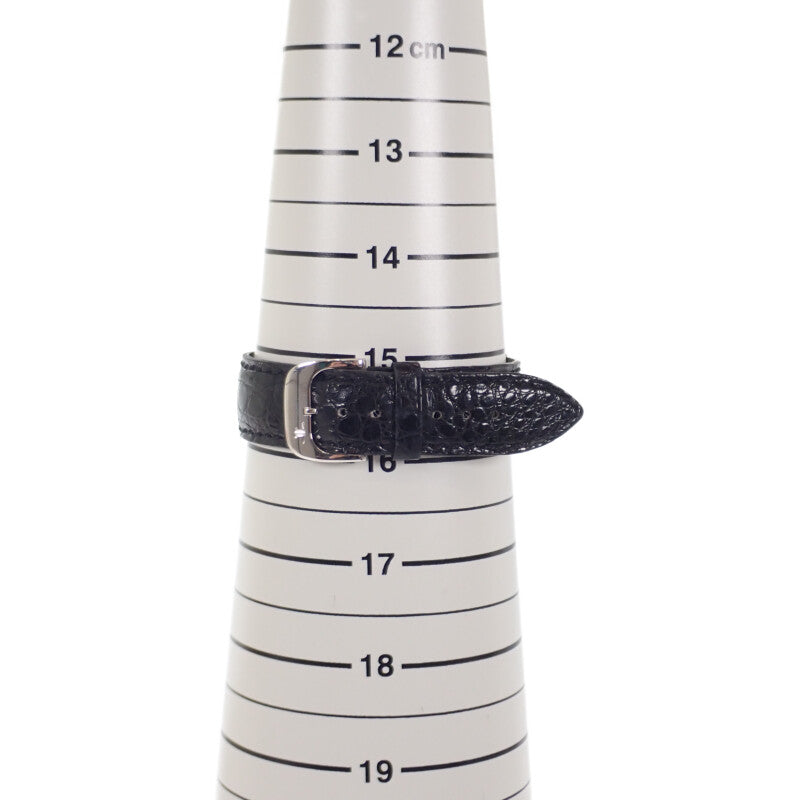 ジャガールクルト JAEGAER LECOULTRE レベルソ クラシック 250.3.86 腕時計 K18ホワイトゴールド レザー 手巻き ブラック文字盤 メンズ【中古】【Aランク】