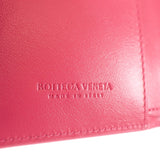 ボッテガヴェネタ BOTTEGA VENETA スモール ウォレット 742330 二つ折り財布 イントレチャート ピンク レディース【中古】【Aランク】