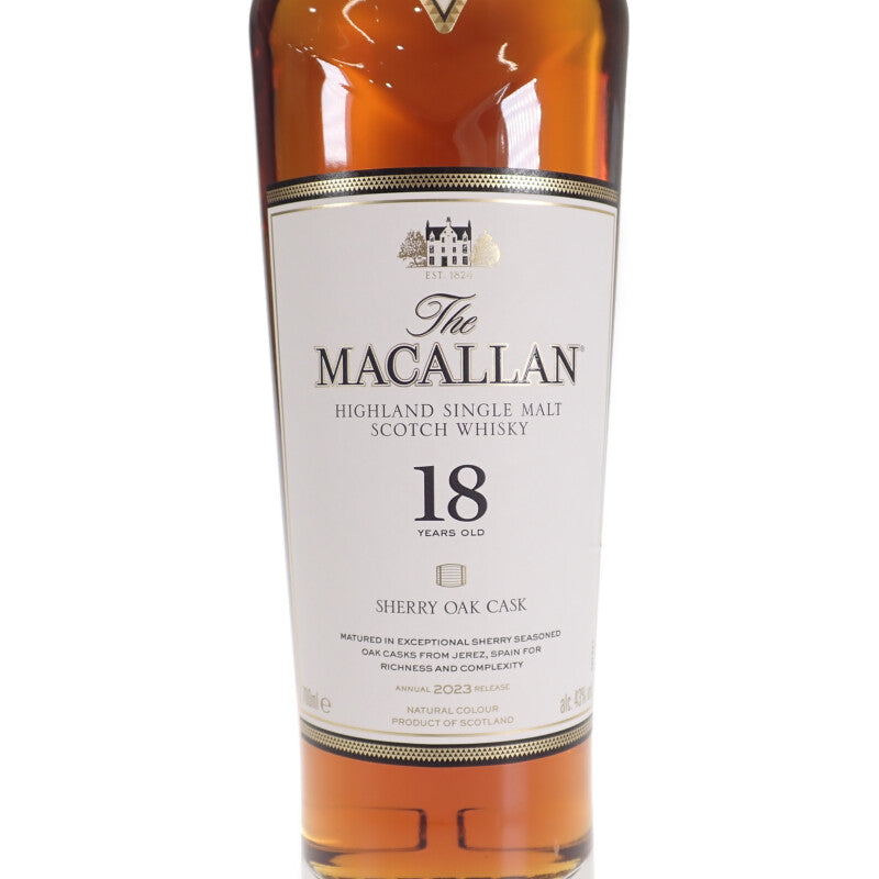 MACALLAN 麥卡倫 18年 單一麥芽威士忌 43% 700ml 酒精 禮品 酒 威士忌 男士 女士【中古】【S級】