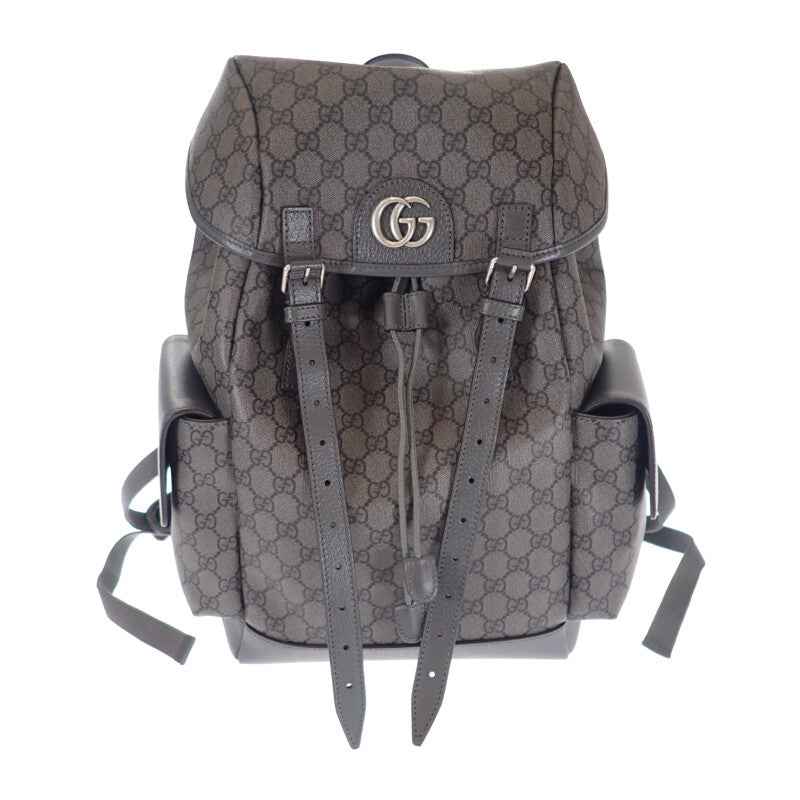 グッチ GUCCI オフィディア ミディアム バックパック 598140_FABHU_8863 リュック・デイパック GGスプリームキャンバス グレー ブラック メンズ【中古】【Aランク】