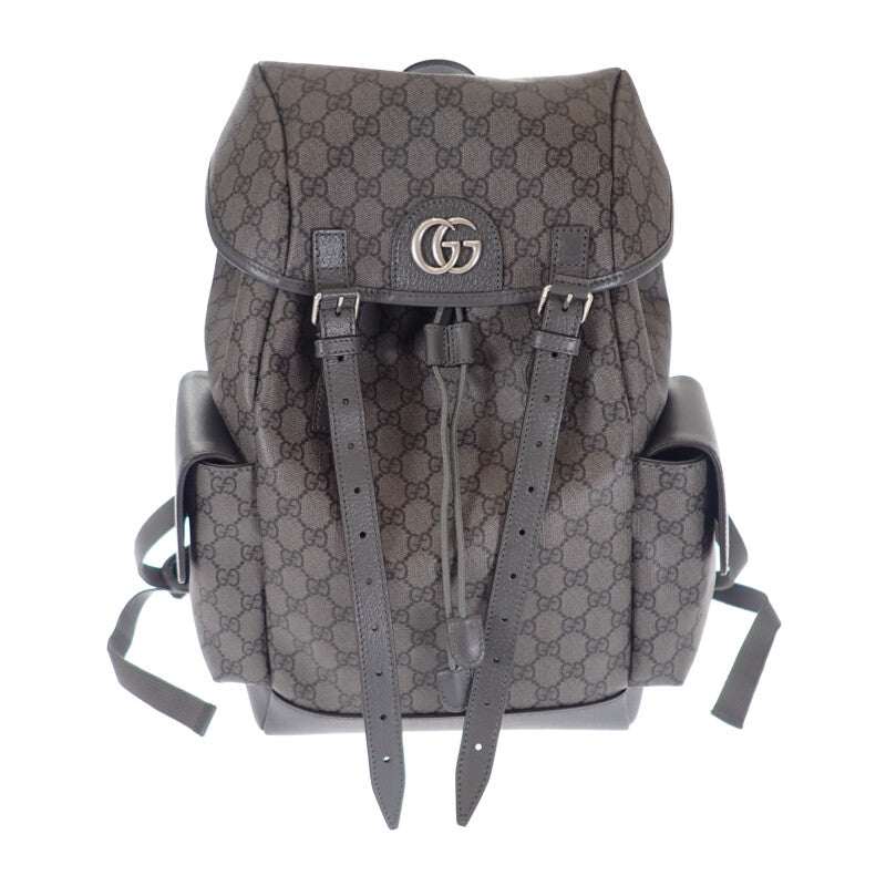 グッチ GUCCI オフィディア ミディアム バックパック 598140_FABHU_8863 リュック・デイパック GGスプリームキャンバス グレー ブラック メンズ【中古】【Aランク】