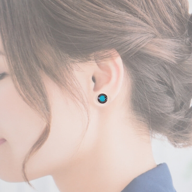 蒂芙尼 TIFFANY&Co. T Circle 66886085 耳環 18K白金 綠松石 女士【中古】【A級】