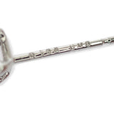 デザインジュエリー エメラルドカット ドロップ ピアス Pt900プラチナ ダイヤモンド レディース【中古】【Aランク】