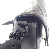 グッチ GUCCI GGマーモント キルティングレザー チェーン 739681 ショルダーバッグ カーフ ブラック レディース【中古】【ABランク】