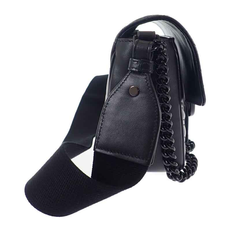 グッチ GUCCI GGマーモント キルティングレザー チェーン 739681 ショルダーバッグ カーフ ブラック レディース【中古】【ABランク】