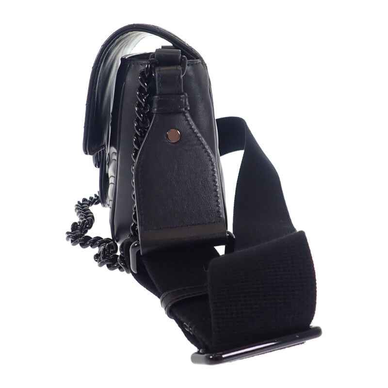 グッチ GUCCI GGマーモント キルティングレザー チェーン 739681 ショルダーバッグ カーフ ブラック レディース【中古】【ABランク】