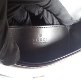 グッチ GUCCI GGマーモント キルティングレザー チェーン 739681 ショルダーバッグ カーフ ブラック レディース【中古】【ABランク】
