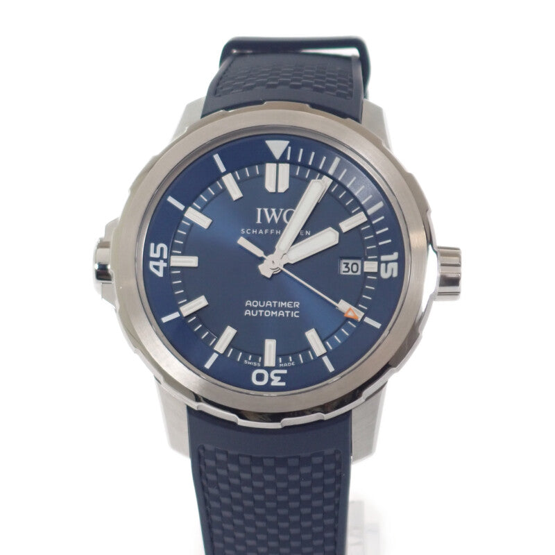 IWC 萬國錶 IWC Aquatimer Automatic IW328801 腕錶 不鏽鋼 橡膠 自動上鍊 藍色錶盤 男士【中古】【A級品】