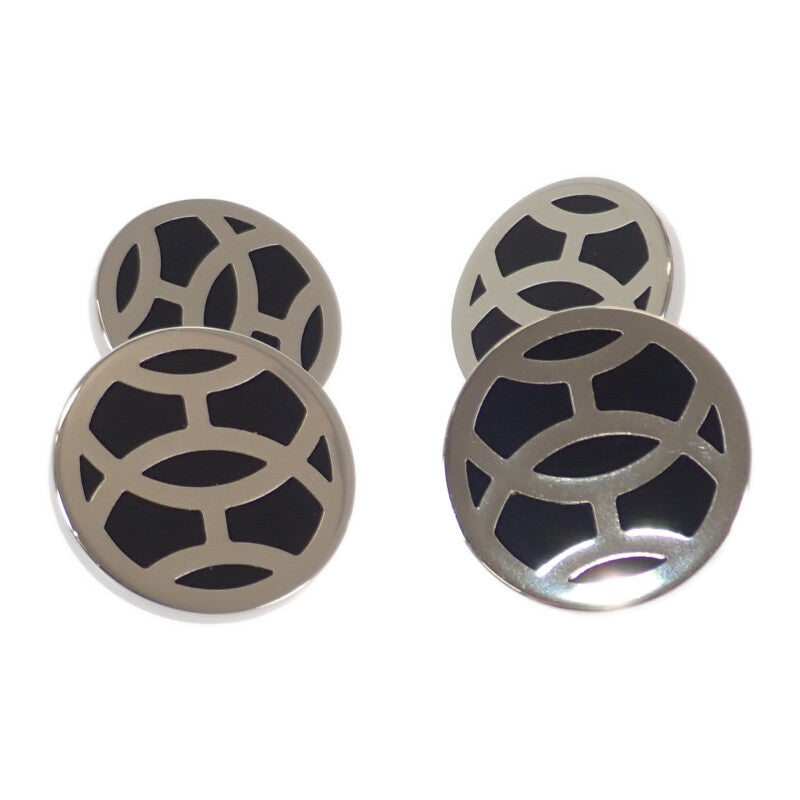 エルメス HERMES アヴァ カフリンクス カフス メタル ブラック シルバー メンズ【中古】【Aランク】