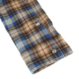 モンクレール MONCLER CAMICIA チェックシャツ トップス L H20912F00003_M2359 長袖シャツ コットン ベージュ ブルー メンズ【中古】【Aランク】