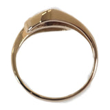 【中古】 デザイン ジュエリー リング K18ピンクゴールド Pt900プラチナ ダイヤモンド 8号 レディース【Aランク】