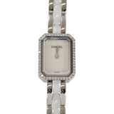 シャネル CHANEL プルミエール トリプルブレス H3059 腕時計 ステンレススチール セラミック ダイヤモンド クオーツ ホワイト文字盤 レディース【中古】【Aランク】