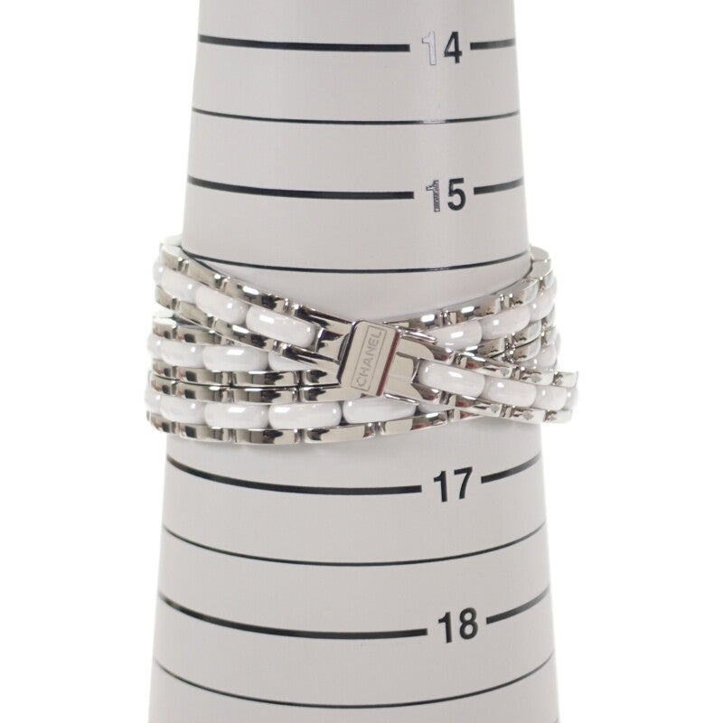 シャネル CHANEL プルミエール トリプルブレス H3059 腕時計 ステンレススチール セラミック ダイヤモンド クオーツ ホワイト文字盤 レディース【中古】【Aランク】