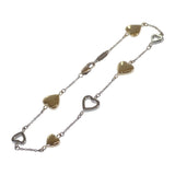 ティファニー TIFFANY&Co. マルチハート ブレスレット K18イエローゴールド K18ホワイトゴールド レディース【中古】【Aランク】