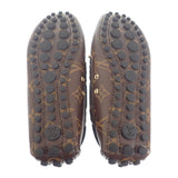 ルイヴィトン LOUIS VUITTON グロリアライン ドライビングシューズ フラット 34 モカシン パテントモノグラム モノグラム・リバースキャンバス ブラウン レディース【中古】【Aランク】