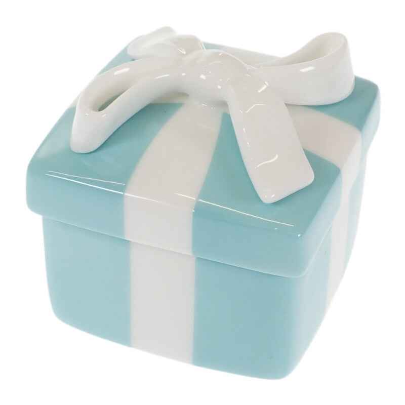 ティファニー TIFFANY&Co. ブルーボックス ミニ ジュエリーケース 小物入れ 陶器 アクセサリーポーチ 陶器 ブルー レディース【中古】【Aランク】