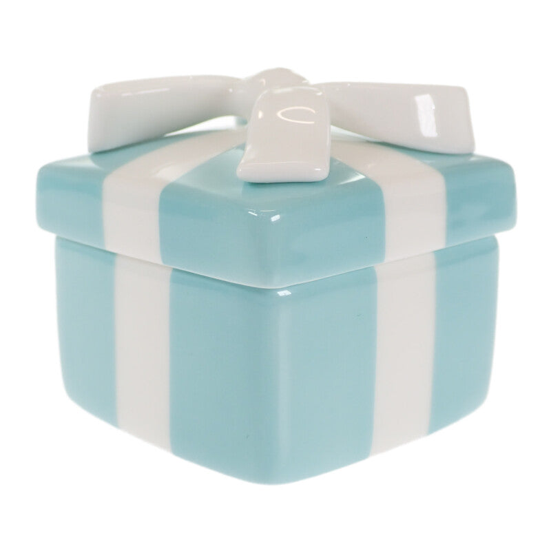 【中古】ティファニー TIFFANY&Co. ブルーボックス ミニ ジュエリーケース 小物入れ 陶器 アクセサリーポーチ 陶器 ブルー レディース【Aランク】