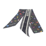 ディオール Dior ミッツァ 24PCO106I611 スカーフ シルク ブラック レディース【中古】【Aランク】