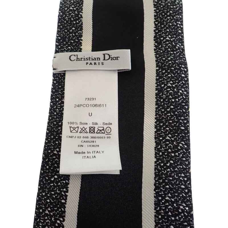 ディオール Dior ミッツァ 24PCO106I611 スカーフ シルク ブラック レディース【中古】【Aランク】