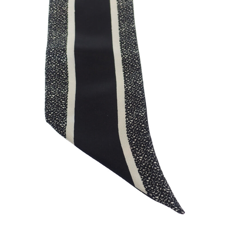 ディオール Dior ミッツァ 24PCO106I611 スカーフ シルク ブラック レディース【中古】【Aランク】