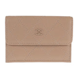 シャネル CHANEL スモールフラップ ウォレット AP3882_B16247_NW781 三つ折り財布 カーフ ベージュ レディース【中古】【Aランク】