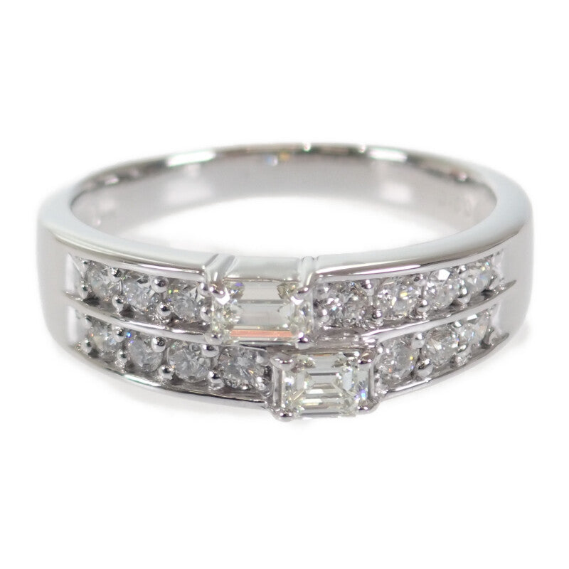 デザインジュエリー 12号 リング K18ホワイトゴールド ダイヤモンド レディース【中古】【Aランク】