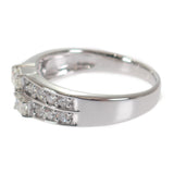 【Aランク】 デザインジュエリー リング K18ホワイトゴールド ダイヤモンド 12号 ダイヤモンド レディース【ISEYA】