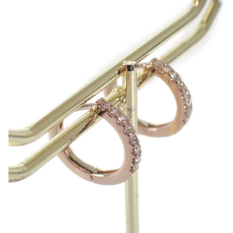 【中古】 デザインジュエリー ピアス K18ピンクゴールド ダイヤモンド ダイヤモンド レディース【Aランク】