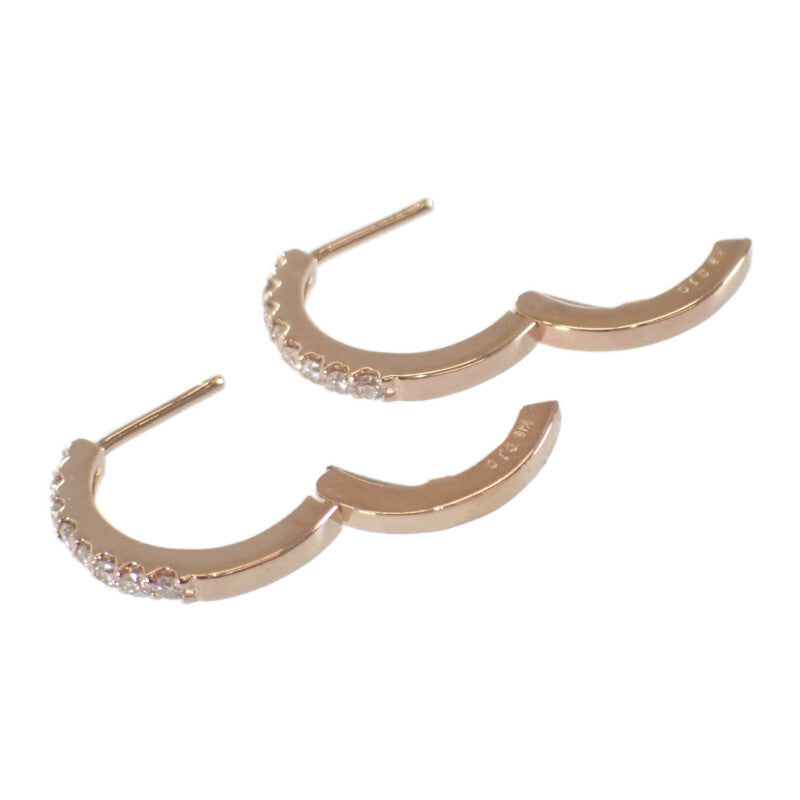 【中古】 デザインジュエリー ピアス K18ピンクゴールド ダイヤモンド ダイヤモンド レディース【Aランク】