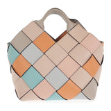 ロエベ LOEWE ウーブン バスケット A521T32X22 2WAYバッグ ショルダーバッグ カーフ マルチカラー レディース【中古】【Aランク】