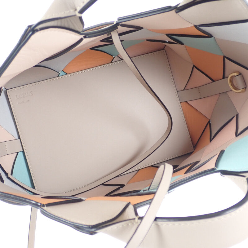 ロエベ LOEWE ウーブン バスケット A521T32X22 2WAYバッグ ショルダーバッグ カーフ マルチカラー レディース【中古】【Aランク】