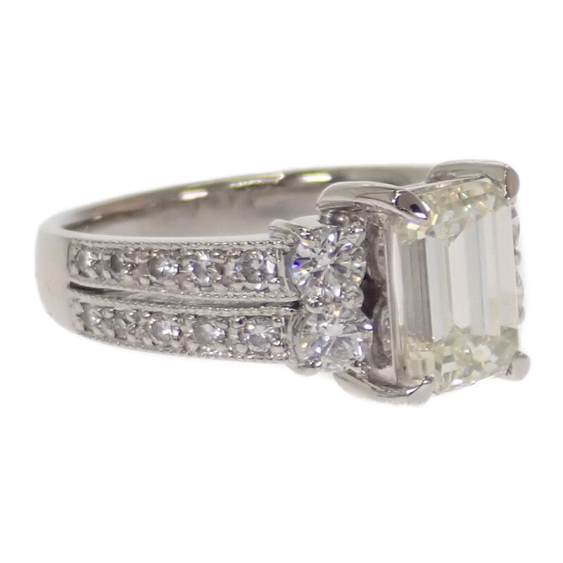 デザインジュエリー スクエア 14.5号 リング Pt900プラチナ ダイヤモンド レディース【中古】【Aランク】