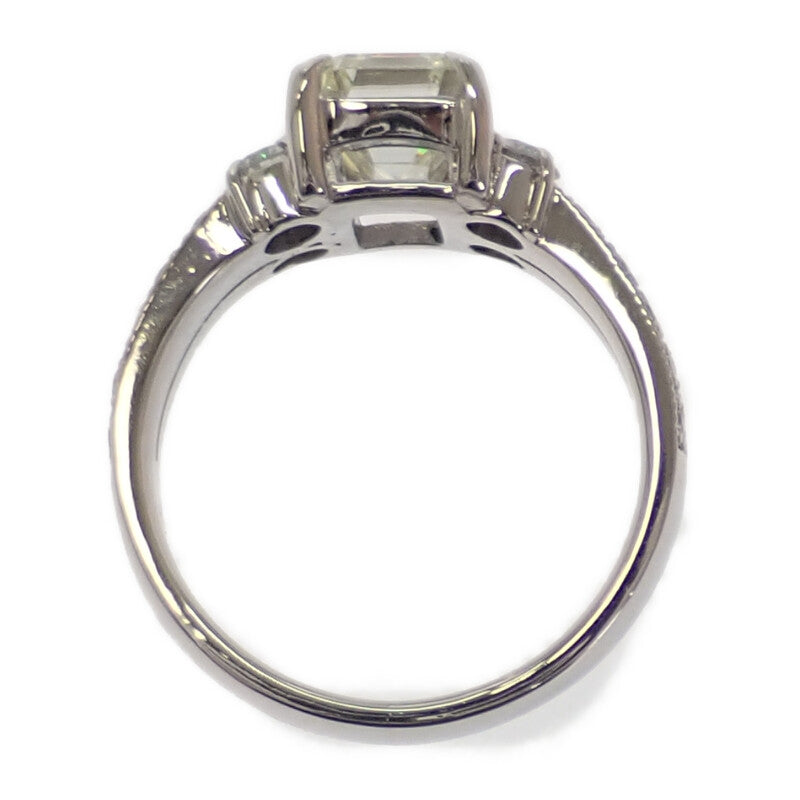 デザインジュエリー スクエア 14.5号 リング Pt900プラチナ ダイヤモンド レディース【中古】【Aランク】