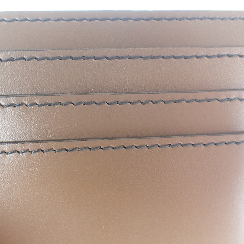 【Aランク】フェンディ FENDI FFロゴ ズッカ カードホルダー 7M0164 カードケース レザー ブラウン レディース【ISEYA】