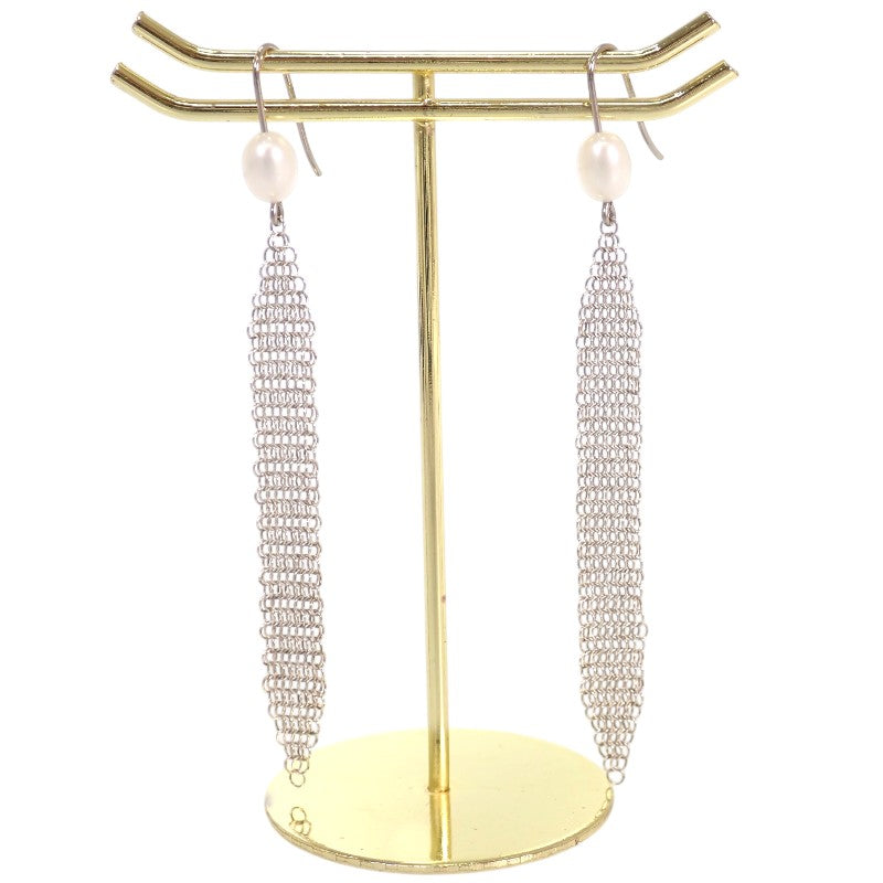 ティファニー TIFFANY&Co. メッシュ タッセル 60145952 ピアス シルバー925 パール シルバー レディース【中古】【Aランク】