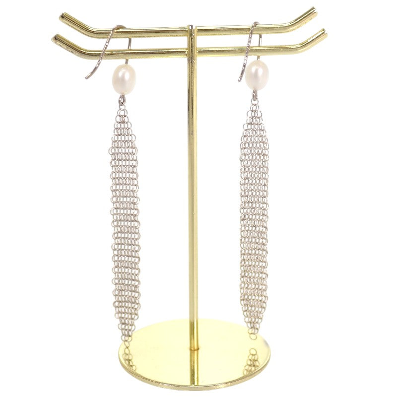 ティファニー TIFFANY&Co. メッシュ タッセル 60145952 ピアス シルバー925 パール シルバー レディース【中古】【Aランク】