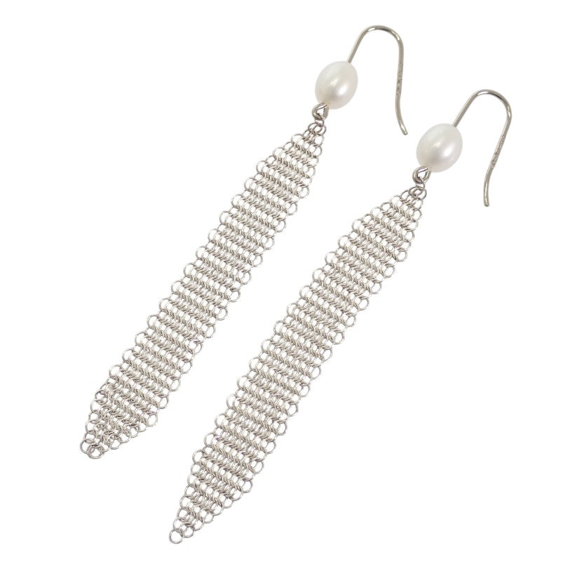 ティファニー TIFFANY&Co. メッシュ タッセル 60145952 ピアス シルバー925 パール シルバー レディース【中古】【Aランク】
