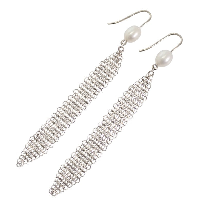 ティファニー TIFFANY&Co. メッシュ タッセル 60145952 ピアス シルバー925 パール シルバー レディース【中古】【Aランク】
