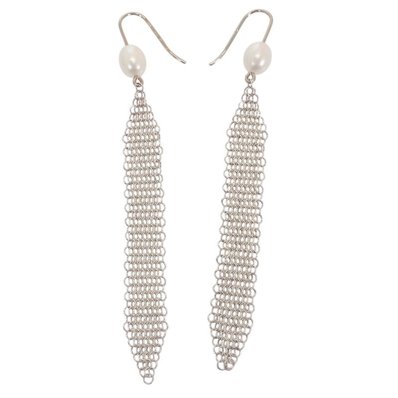 ティファニー TIFFANY&Co. メッシュ タッセル 60145952 ピアス シルバー925 パール シルバー レディース【中古】【Aランク】
